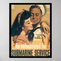 Submarine Service WWII Poster