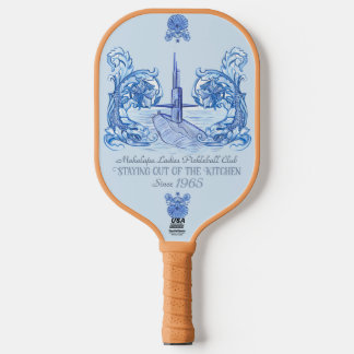 Submarine-themed preppy pickleball paddle