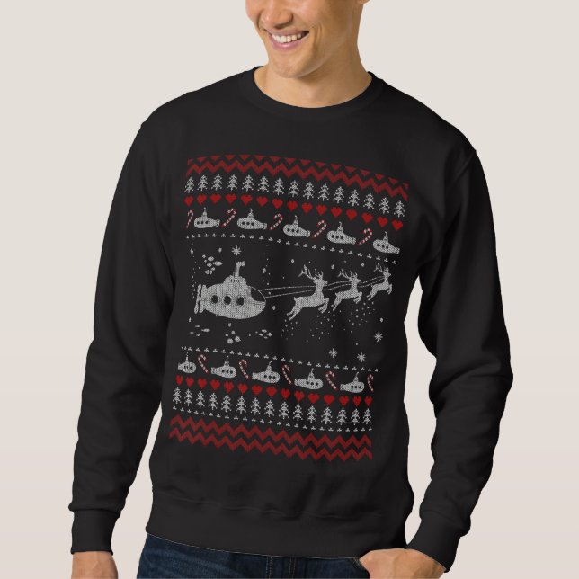 Submarine Ugly Christmas Sweater (Front)