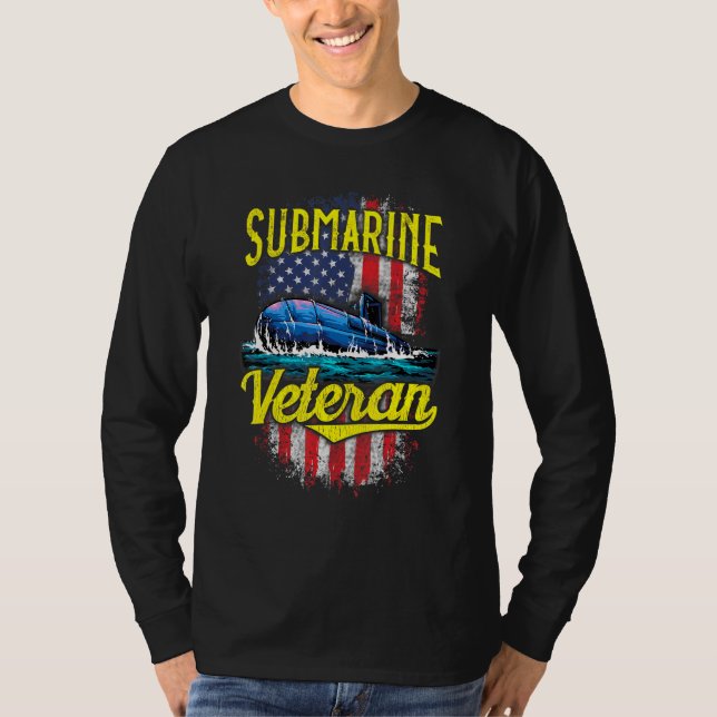 Submarine Veteran Retired Submariner Us Silent Ser T-Shirt (Front)