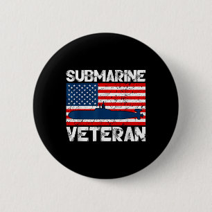 Submarine Veteran War Sub Underwater Craft Soldier Button