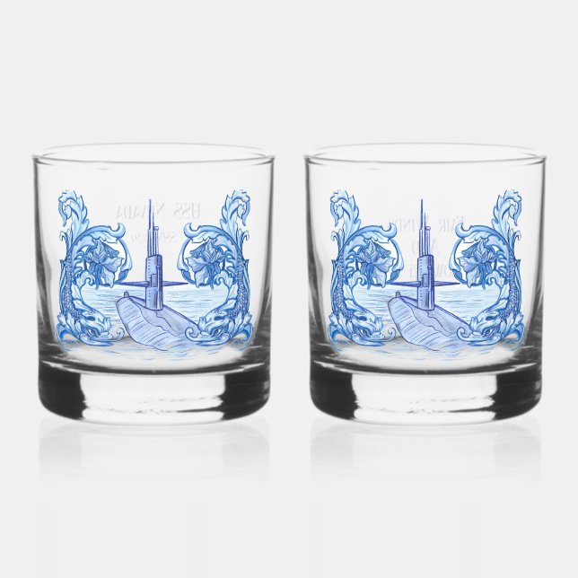 Submarine Whiskey Glasses Gift Set (Front)