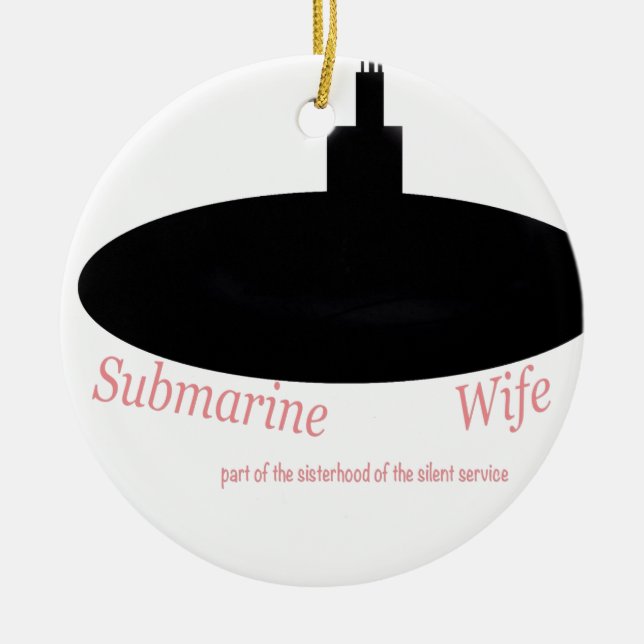 Submarine wives ceramic ornament (Front)