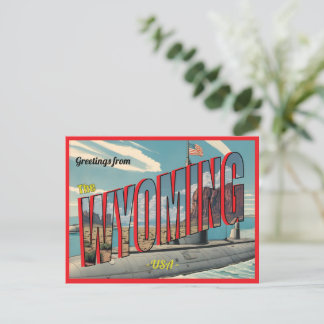 Submarine Wyoming For USA Retro Postcard