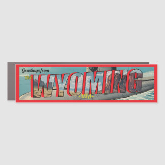 Submarine Wyoming For USA Retro Postcard Car Magnet