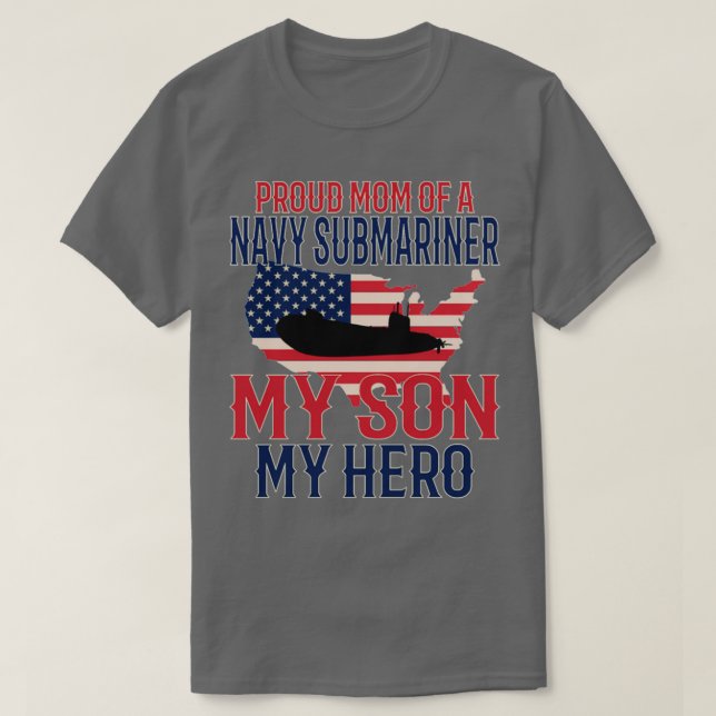 Submariner Submarines Veteran Military Proud Mom T-Shirt (Design Front)