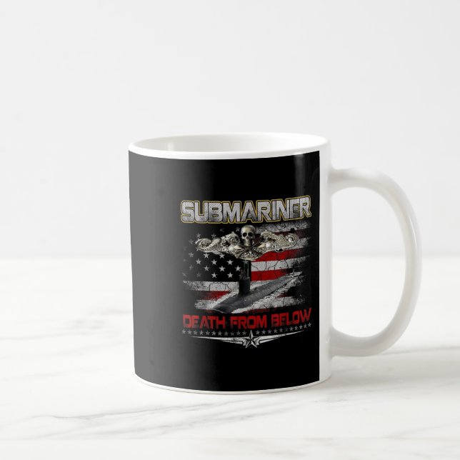 Submarines Death From Below Silent Service Patriot Coffee Mug (Right)