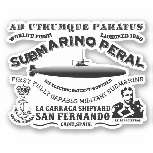 SUBMARINO PERAL STICKER (Front)