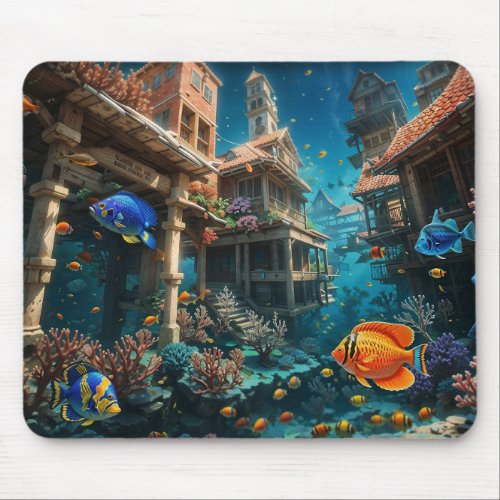 Submerged Sanctuary An Aquatic Haven Mouse Pad