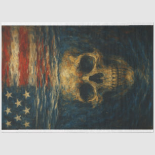 Submerged Skull and Reflection Decoupage Paper 
