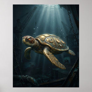 Submersible Turtle Poster