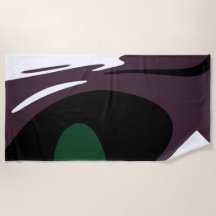 Submersion: Abstract Black, White, Purple & Green