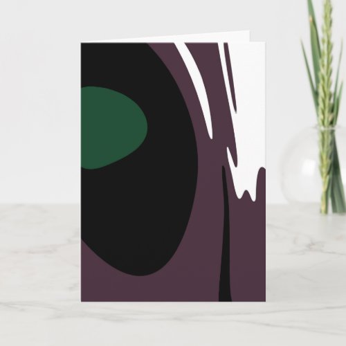 Submersion Abstract Black White Purple  Green Card