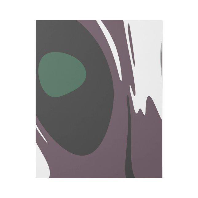 Submersion: Abstract Black, White, Purple & Green Gallery Wrap (Front)