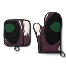 Submersion: Abstract Black, White, Purple & Green