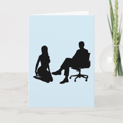 SUBMISSIVE WIFE KNEELING card for HUSBAND CARDS