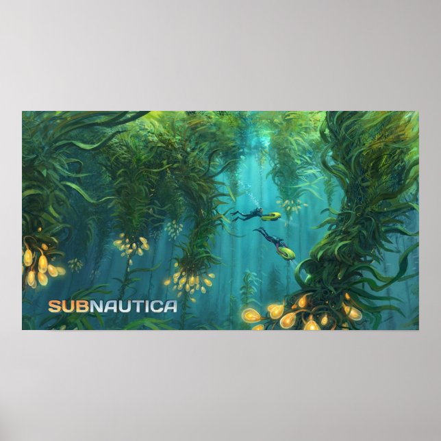 Subnautica Kelp Forest Concept Art Poster (Front)