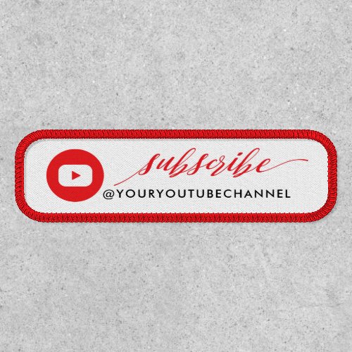 Subscribe Modern YouTube Social Media Patch