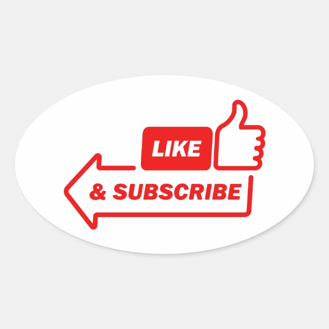 subscribe to my youtube channe oval sticker (Front)