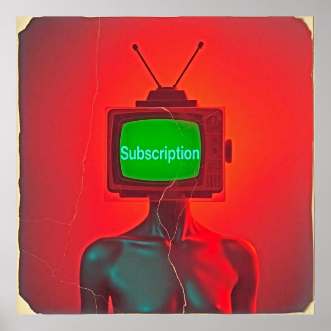 Subscription Head: Retro TV Poster (Front)