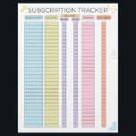 Subscription tracker letterhead<br><div class="desc">Subscription tracker</div>