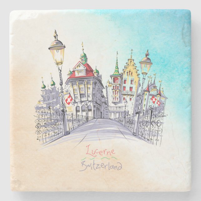 Subserter - Switzerland Lucerne Stone Coaster (Front)