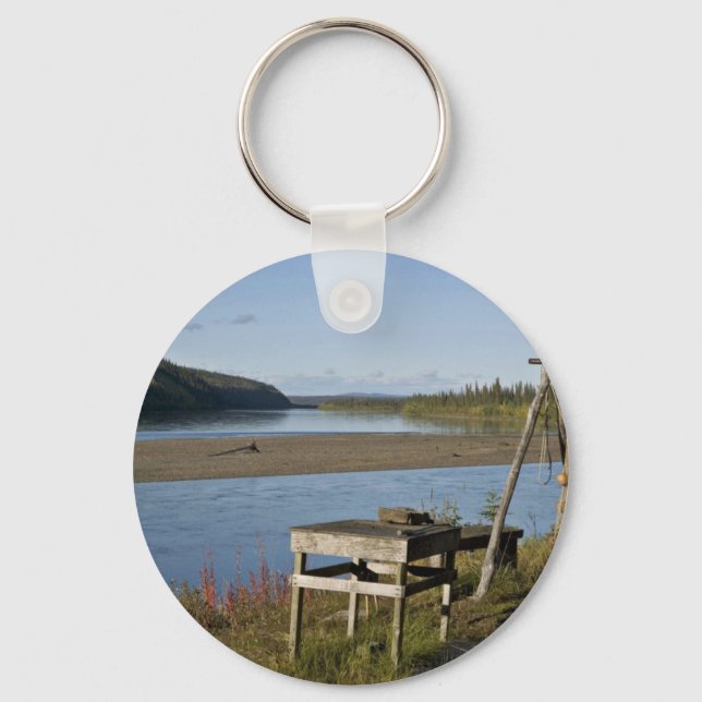 Subsistence fish camp on the Koyukuk River Keychain (Front)