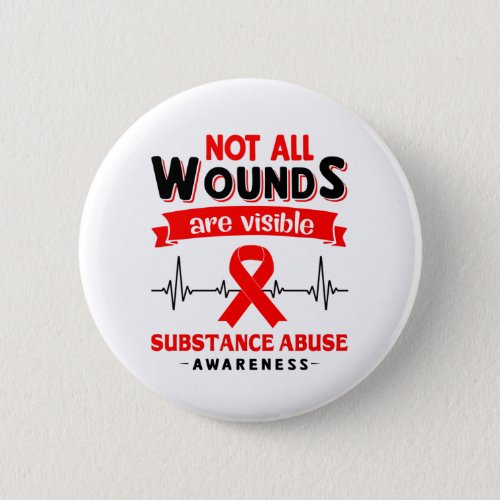 Substance Abuse Awareness Month Ribbon Gifts Button