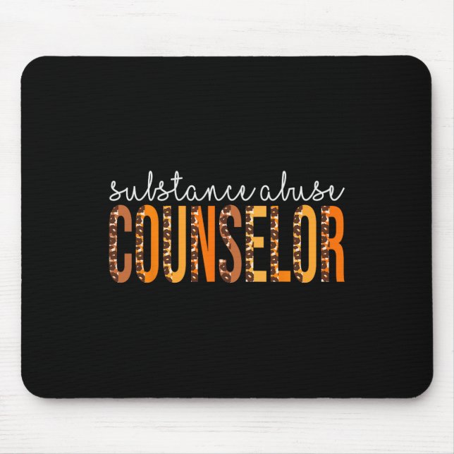 Substance Abuse Counselor leopard Fall Autumn Than Mouse Pad (Front)