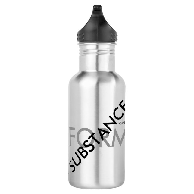 "Substance over Form" Water Bottle (Right)