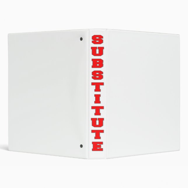 Substitute 3 Ring Binder (Background)