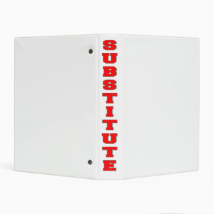 Substitute Mini Binder