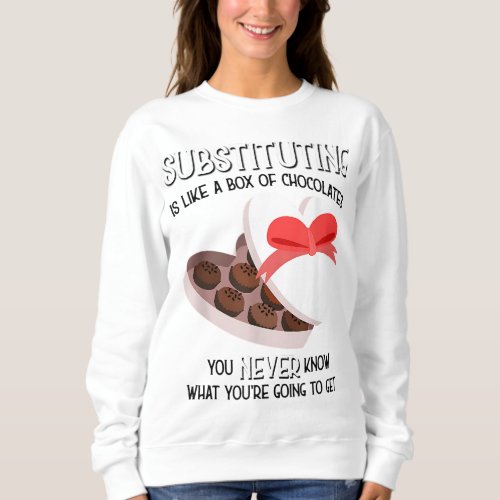 Substitute School Teacher T shirt Valentine s Day 