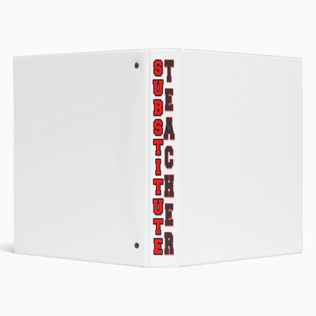 Substitute Teacher 3 Ring Binder (Background)