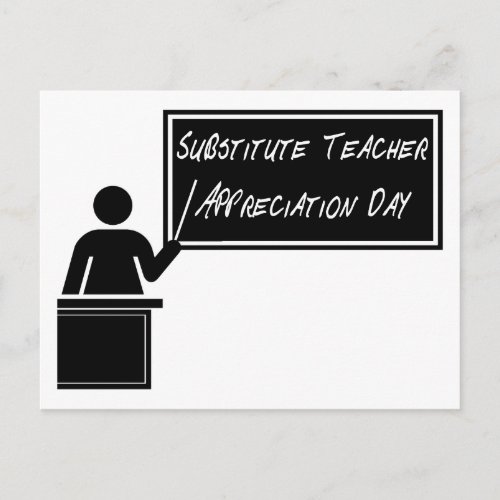 Substitute Teacher Appreciation Day Postcard