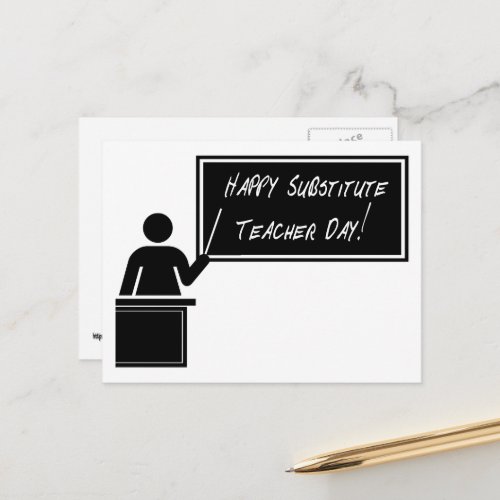 Substitute Teacher Appreciation Day Postcard