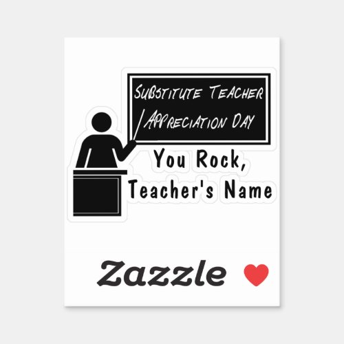 Substitute Teacher Appreciation Day Sticker