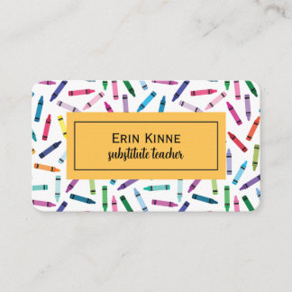 Substitute Teacher Business Calling Cards