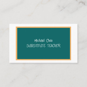 Substitute Teacher Business Card