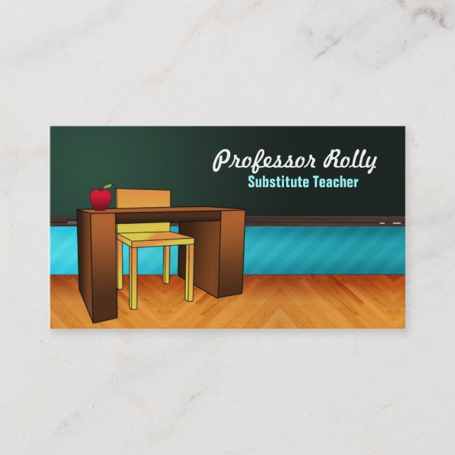Substitute Teacher Business Cards (Front)