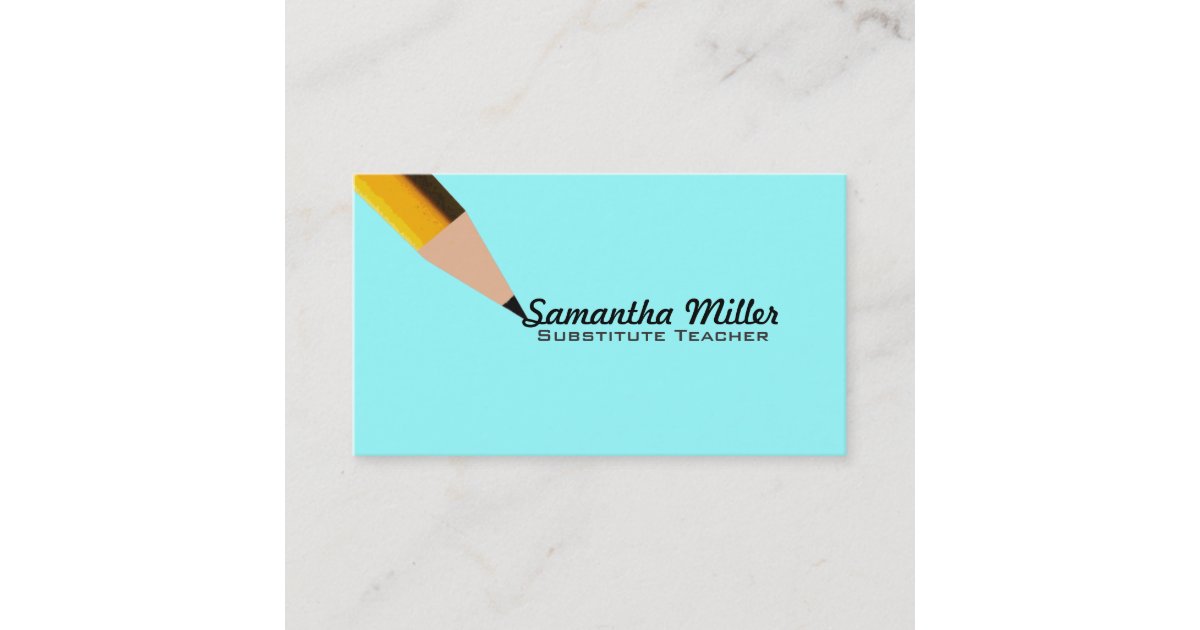 Substitute Teacher Business Cards | Zazzle