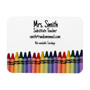 Substitute Teacher Contact Magnet