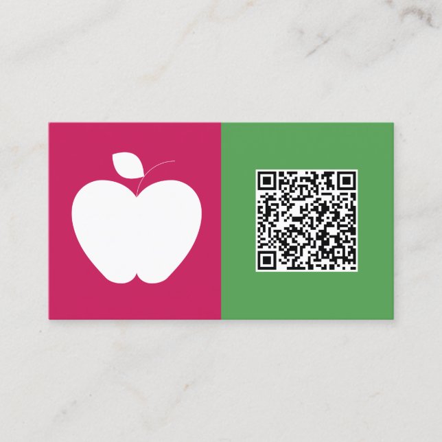Substitute Teacher Custom QR Business Card (Front)