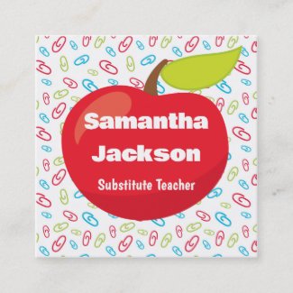 Substitute Teacher Red Apple 