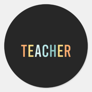 Substitute Teacher Sub Teacher Substitute Teaching Classic Round Sticker