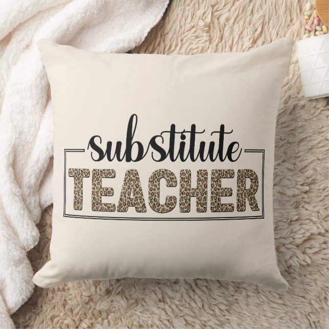 Substitute Teacher Throw Pillow (Blanket)
