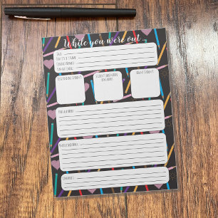 Substitute Teacher While You Were Out Notepad