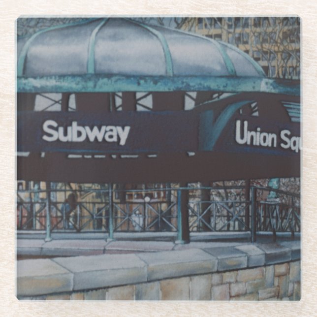 Subterranean Blues Glass Coaster (Front)