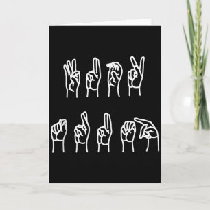 Subtle Anti-trump Asl Sign Language Tank Top Card