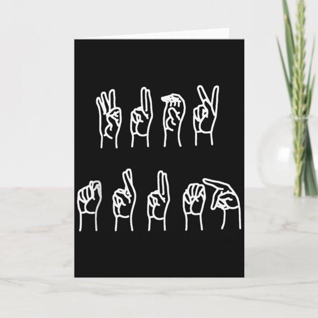 Subtle Anti-trump Asl Sign Language Tank Top  Card (Front)